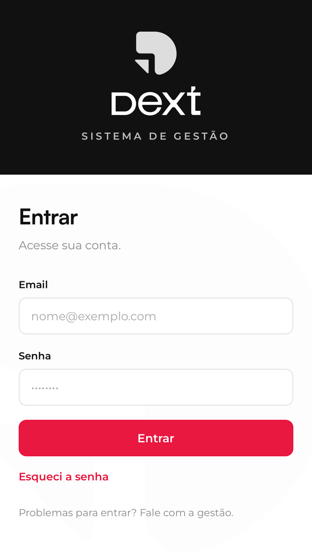 Dext Sistema no celular