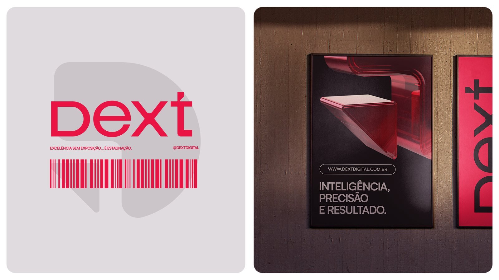 Pôsteres da Dext em parede